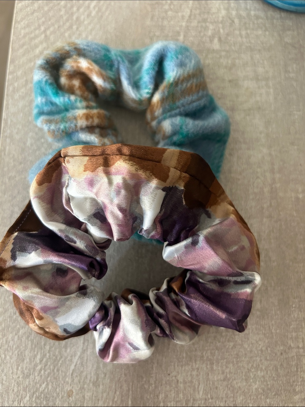 Purple & Teal Scrunchie Set - Women Accessories